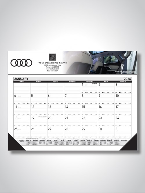 Audi Custom Desk Pad Calendar