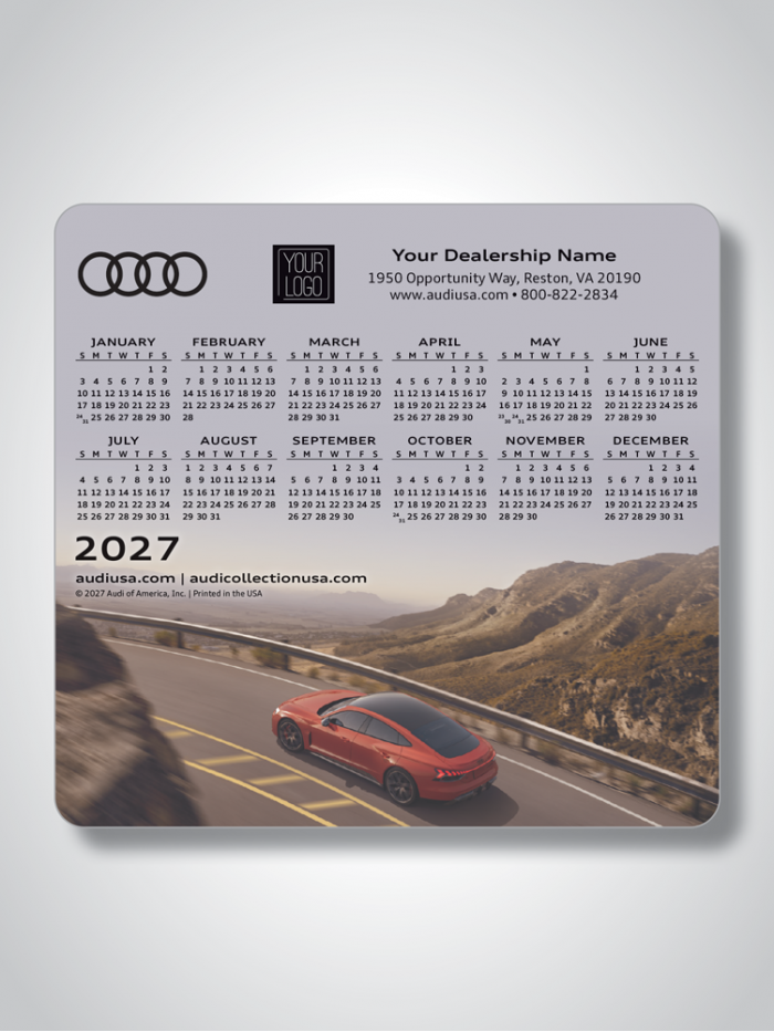 Audi Mouse Pad Calendar