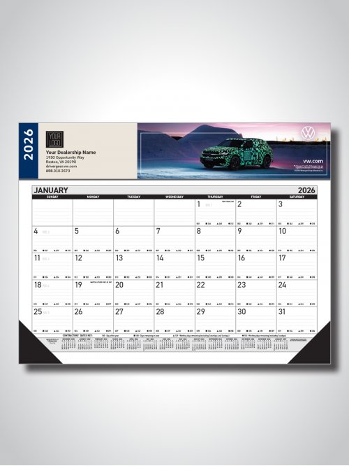 Volkswagen Desk Pad Calendar