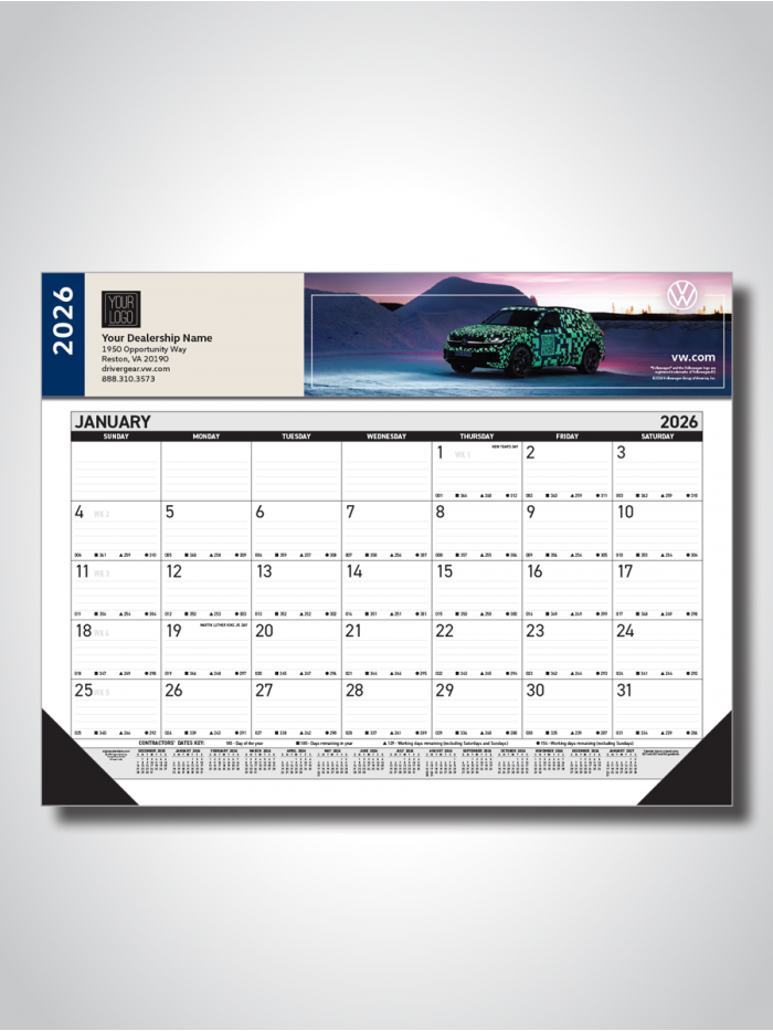 Volkswagen Desk Pad Calendar