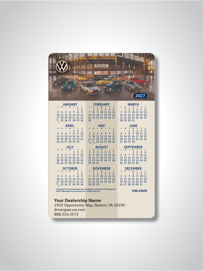 Volkswagen Magnetic Calendar