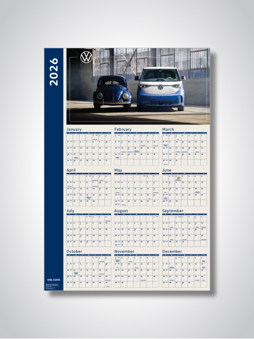 Volkswagen Dry Erase Poster Calendar