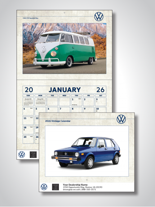 Volkswagen Vintage Wall Calendar